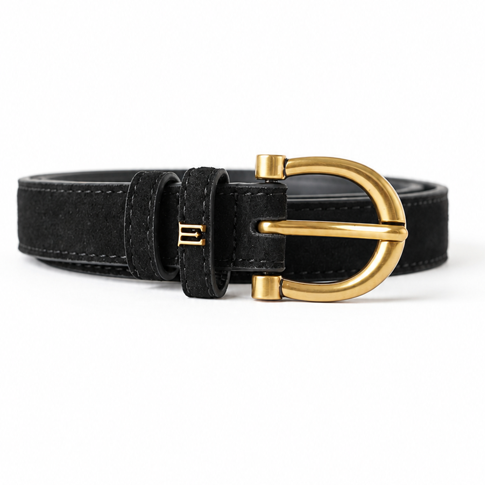 Toscana Black - Vegan leather Women’s belt (23" - 34")