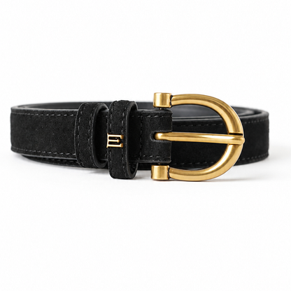 Toscana Black - Vegan leather Women’s belt (23" - 34")