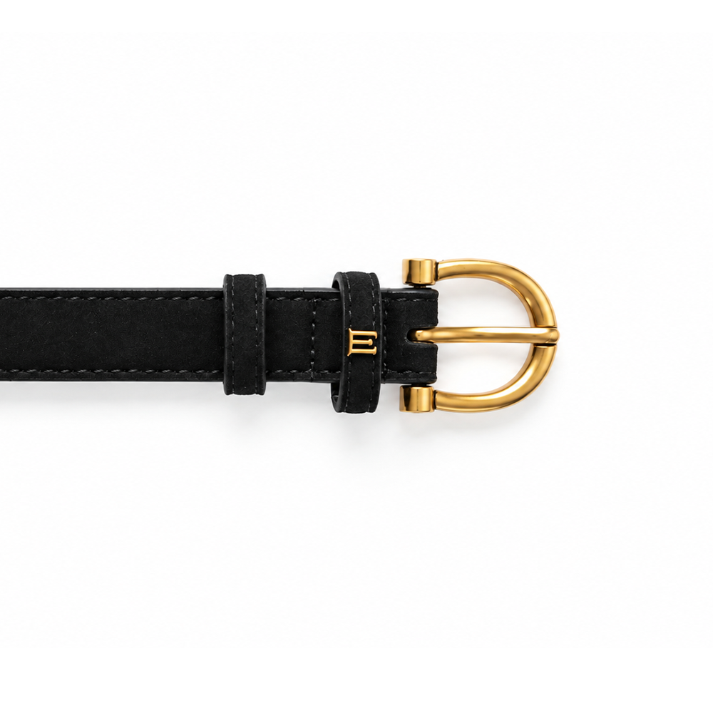 Toscana Black - Vegan leather Women’s belt (23" - 34")