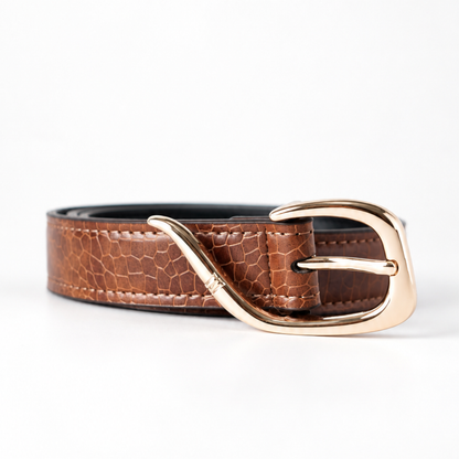Elise Brown - Vegan leather Women’s belt (23" - 34")