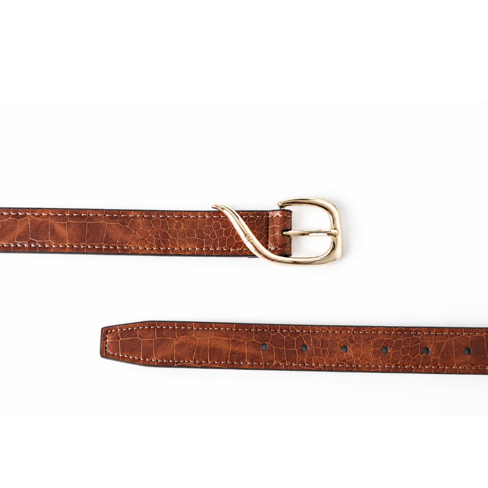 Elise Brown - Vegan leather Women’s belt (23" - 34")