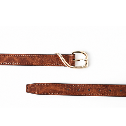 Elise Brown - Vegan leather Women’s belt (23" - 34")