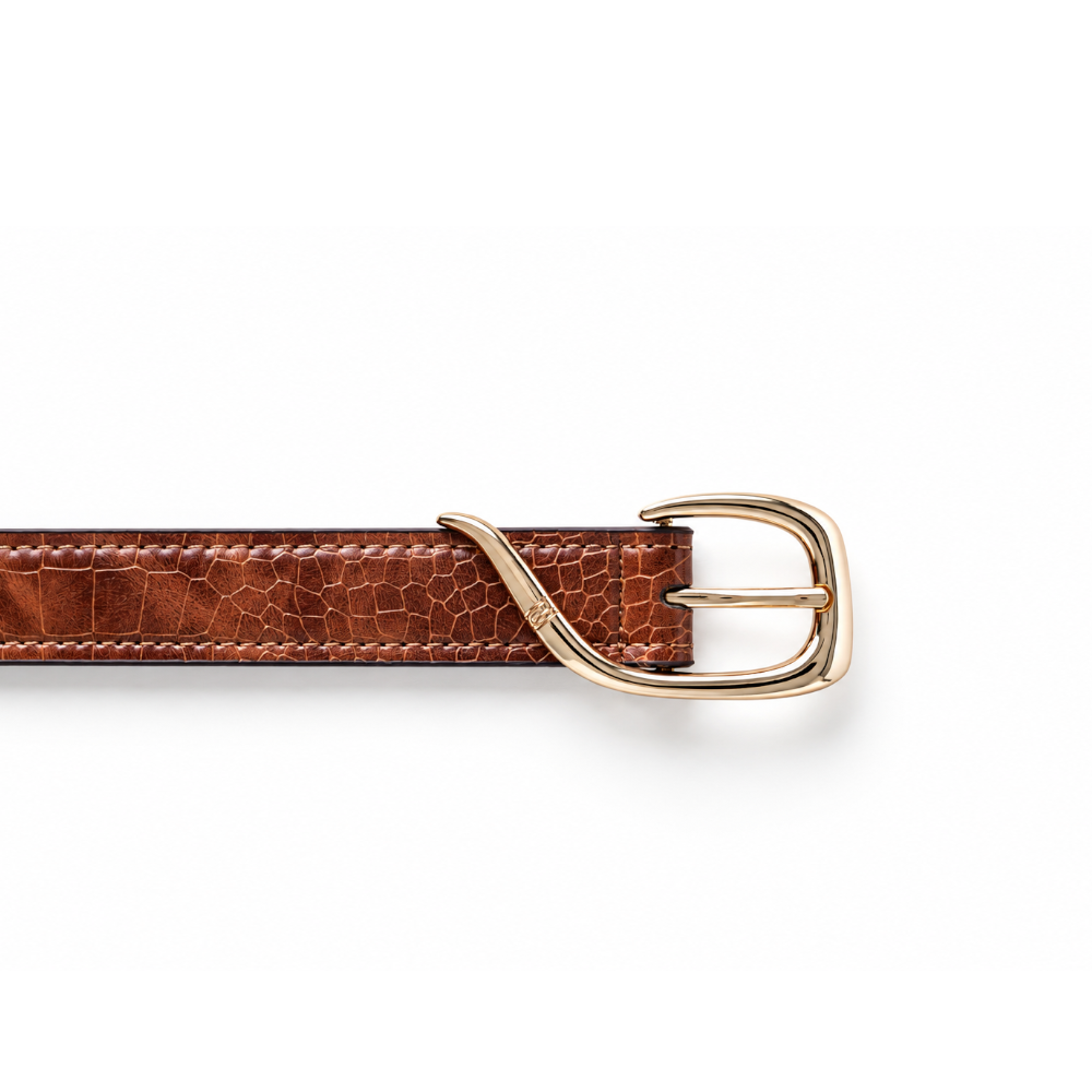 Elise Brown - Vegan leather Women’s belt (23" - 34")