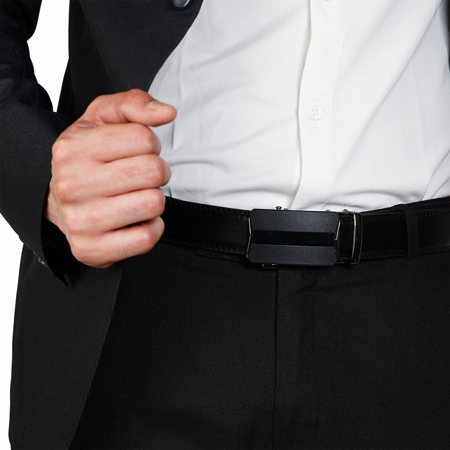 Black Arrow - Vegan leather Men’s belt (24" - 46")