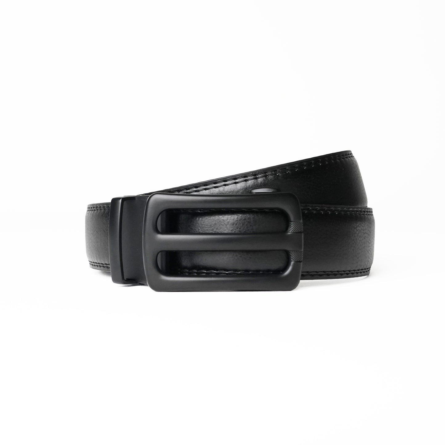 Bravano – Matte Black - Vegan leather Men’s belt (24" - 46")