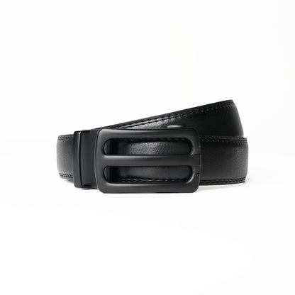 Bravano – Matte Black - Vegan leather Men’s belt (24" - 46")