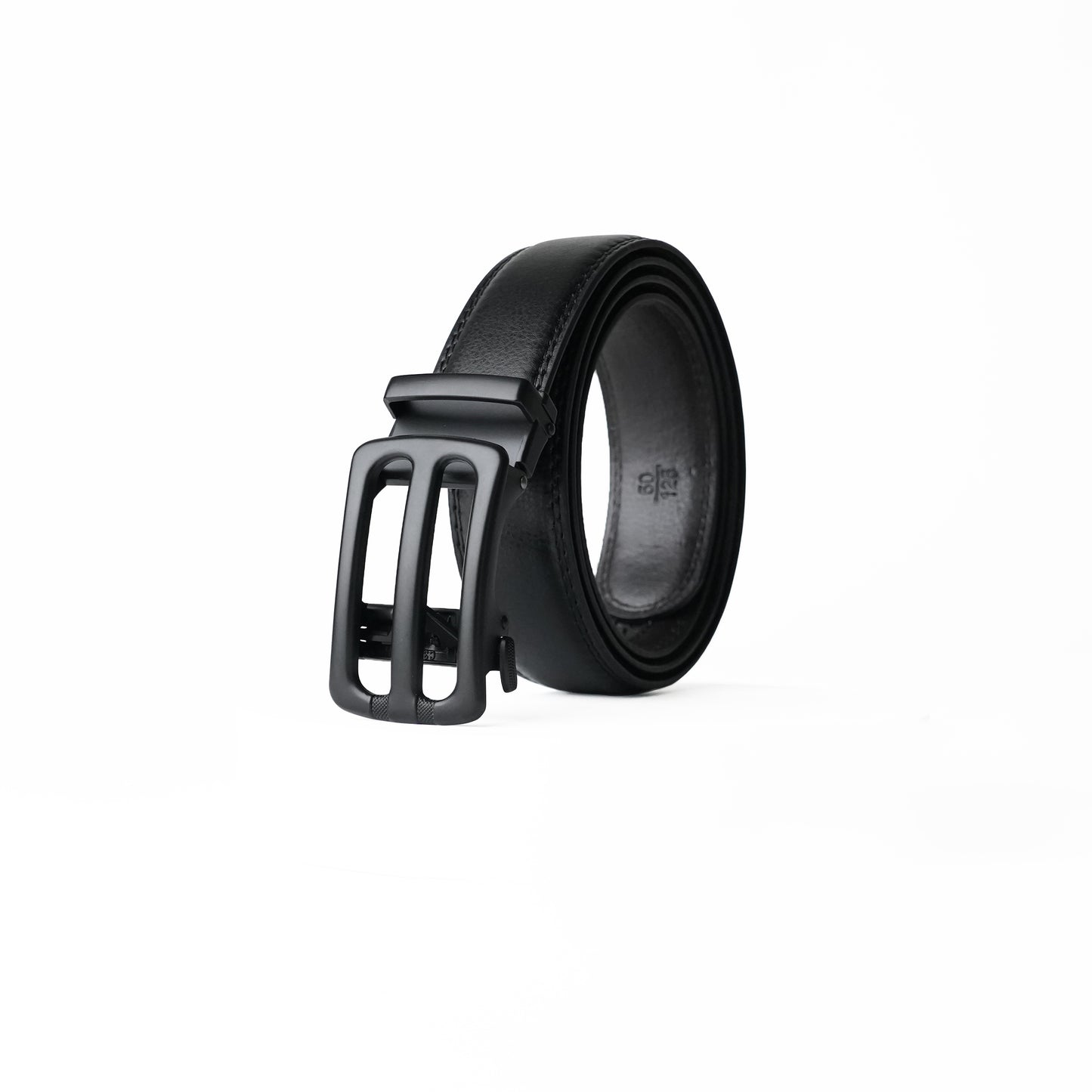 Bravano – Matte Black - Vegan leather Men’s belt (24" - 46")