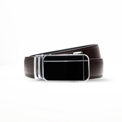 Cross Silver - Vegan leather Men’s belt (24" - 46")
