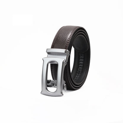 Oster – Brushed Silver - Vegan leather Men’s belt (24" - 46")